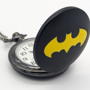 Batman NEW Pocket Watch Gift Fun Dark Night Fan Comic Necklace Chain
